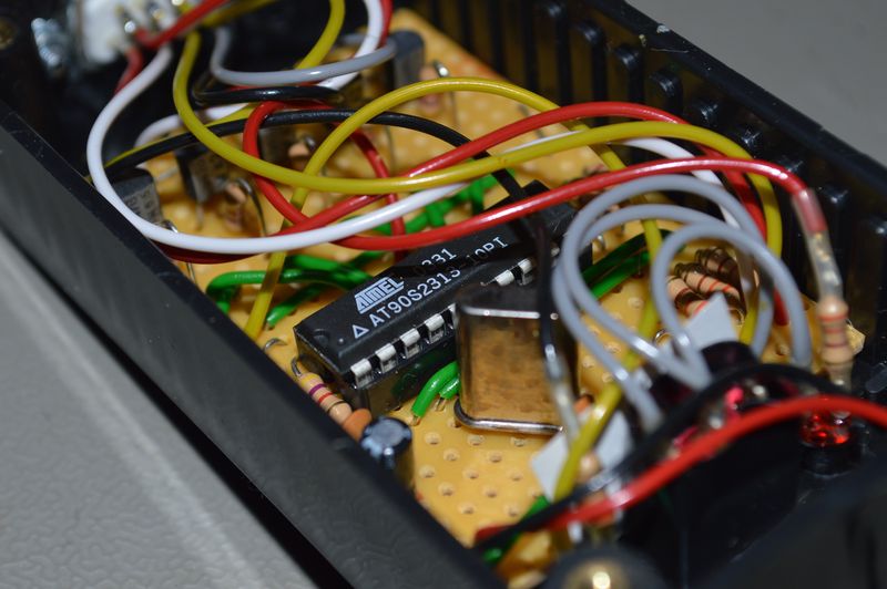 AVR microcontroller on circuit board
