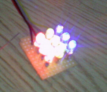 Circuit board, with 3×3 LEDs