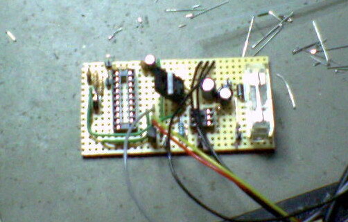 Circuit board under construction