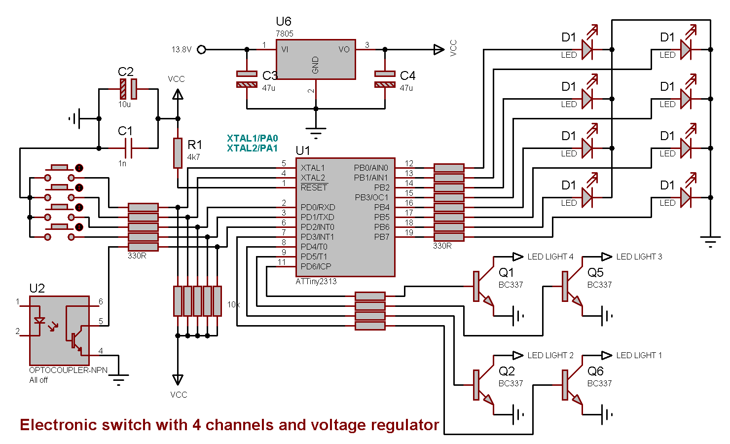 Electronic switch schematics