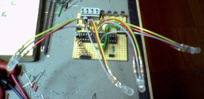 Stripboard with indication LEDs
