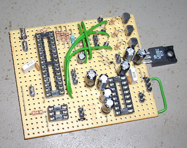 Circuit board complete, AVR microcontroller not yet installed