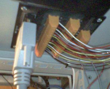 37-pin D-sub connector, inside rack box