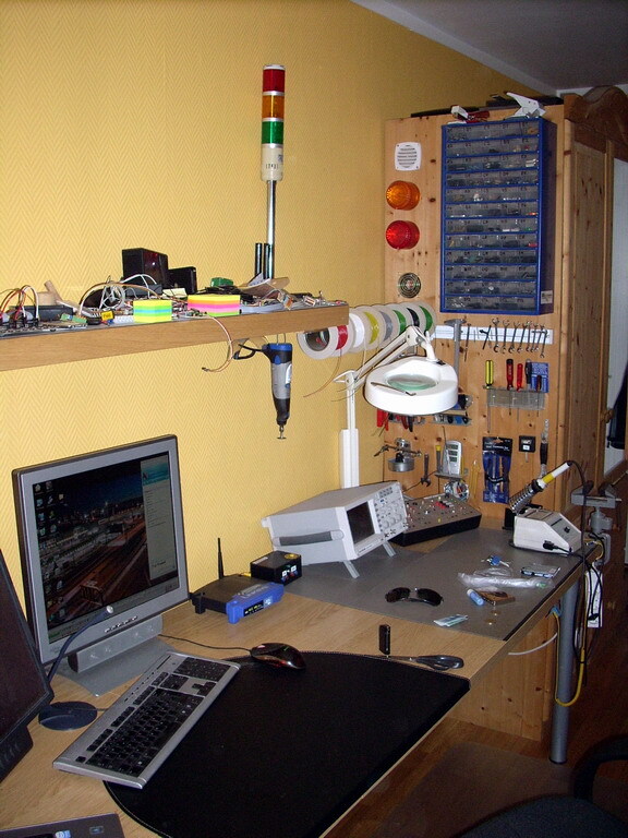 Desk and workbench in my old apartment