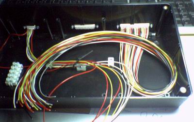 Mounted and soldered D-sub connectors