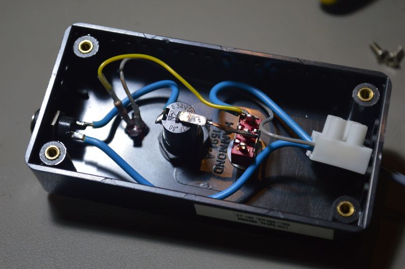 Inside switch and fuse enclosure