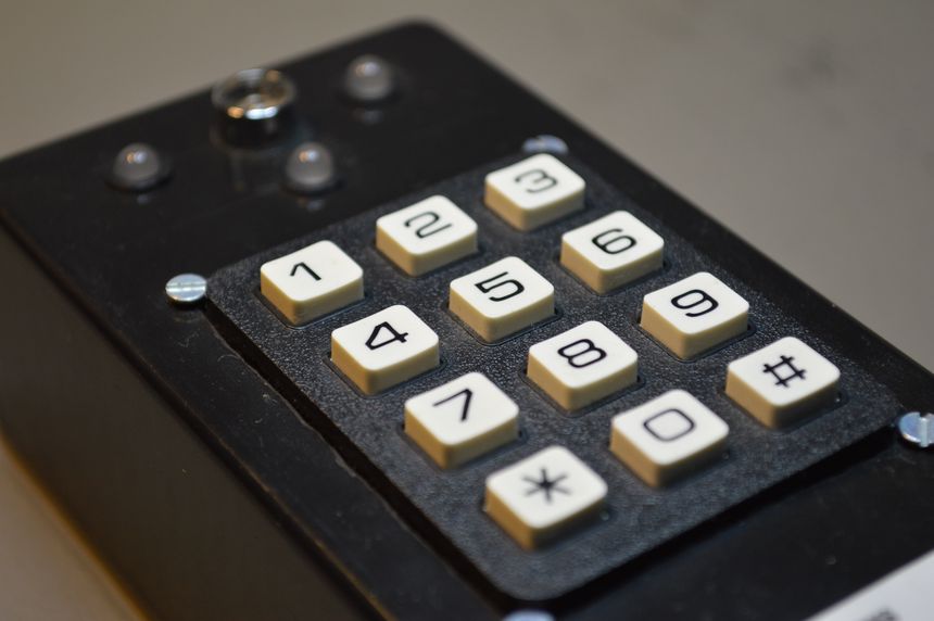 Security keypad with programmable PIN — AVR