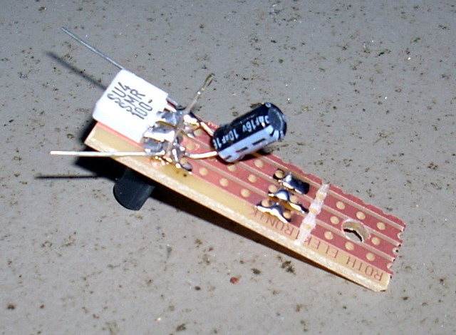 Strip board for external LM35 sensor