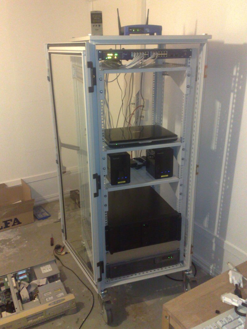 Sever rack with little equipment