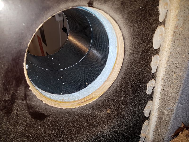 Spiral duct pressed into ventilation hole