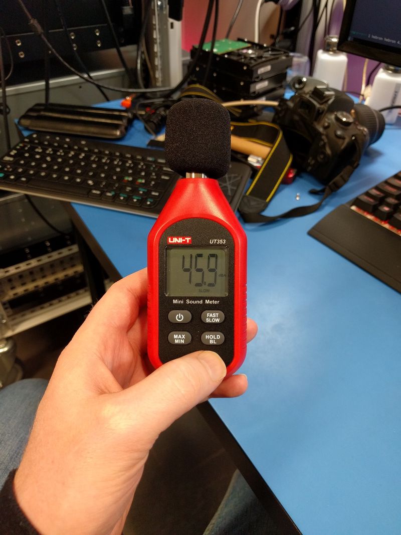 Measuring fan noise with a UNI-T UT353 sound level meter