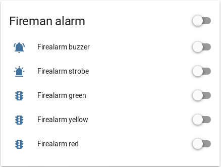 Fire alarm group in Home Assistant