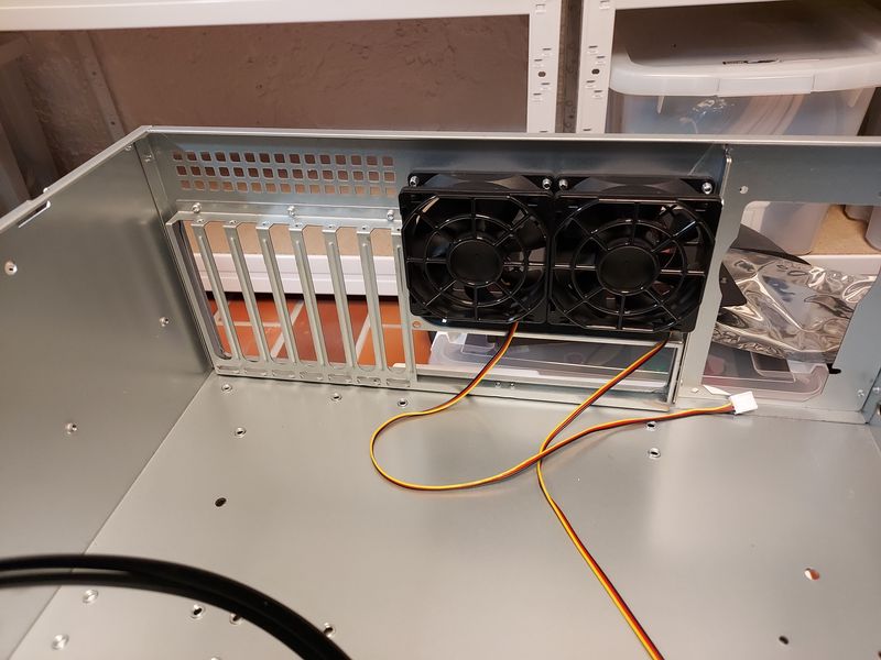 Stock fans, expansion slots cover plates broken off