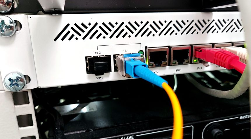 Altibox fiber — straight into Mikrotik CCR1009