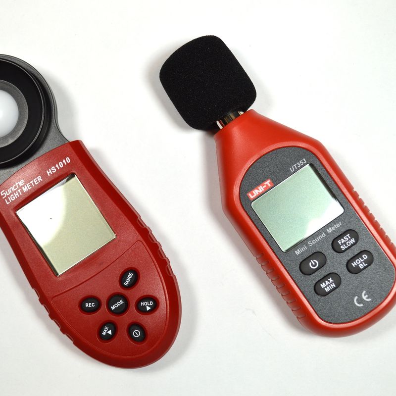 Light meter, HS1010 | Sound level meter, UNI-T UT353