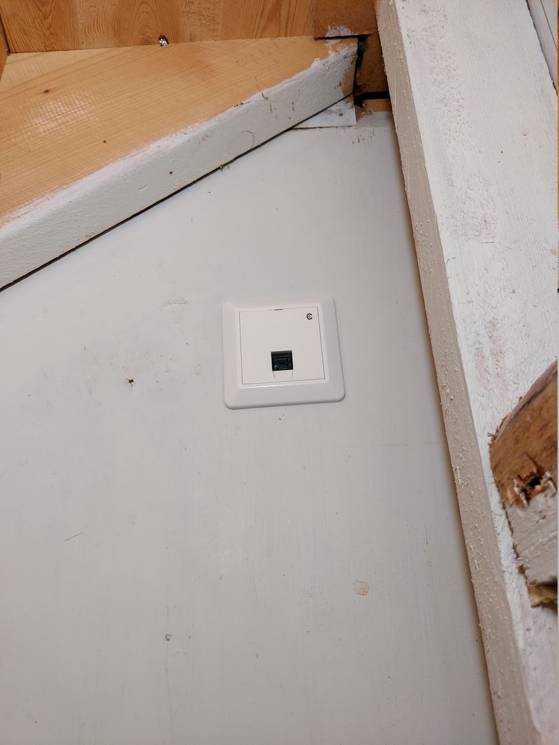 CAT6 wall plate mounted