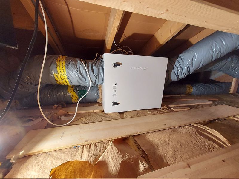 Ventilation unit in the attic