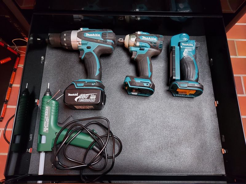 5th drawer; power tools