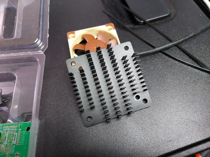 Heat-sink with two holes drilled