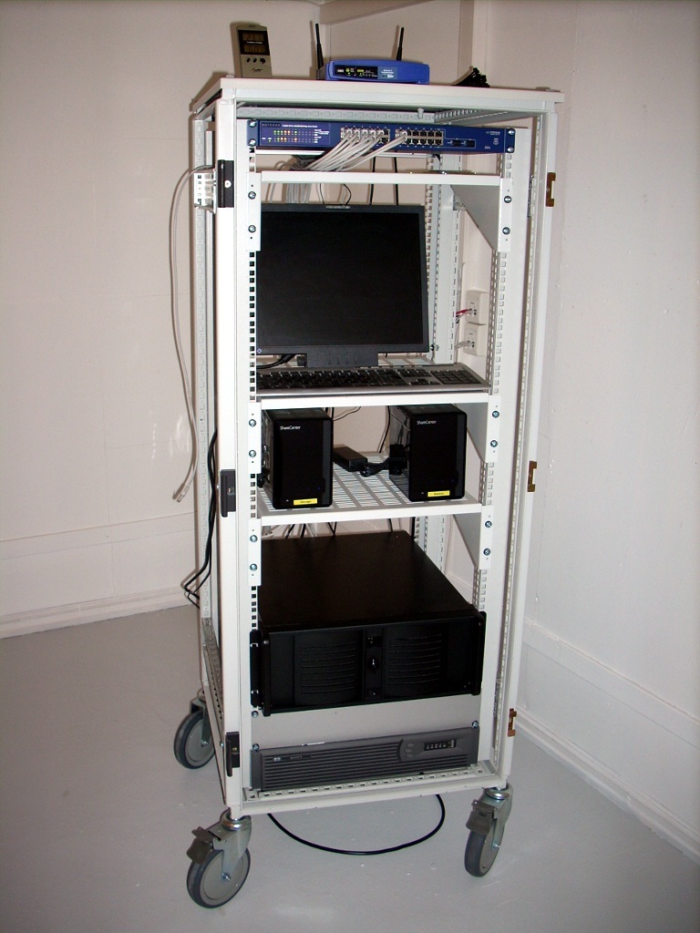 Server room, with rack, in my first house