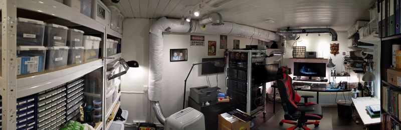 Panoramic view of home office