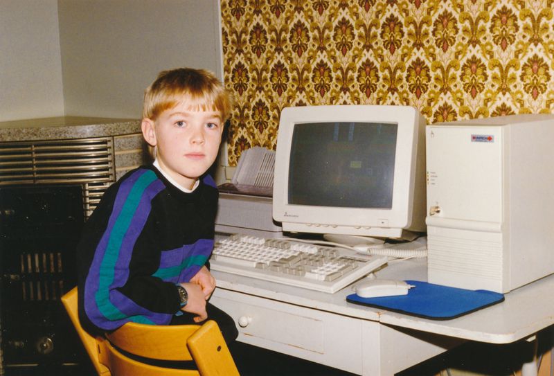 Me, in front of the family computer in 1993
